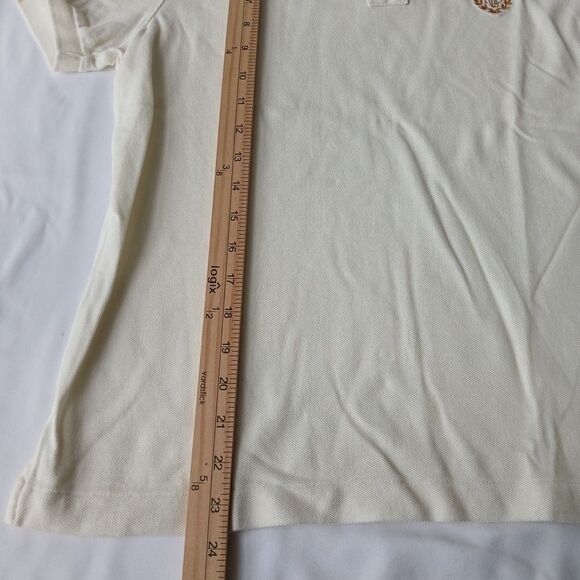 Ralph Lauren Womens Ivory Short Sleeve Gold Crest Crown Logo  Polo Shirt Size PS - Picture 3 of 6